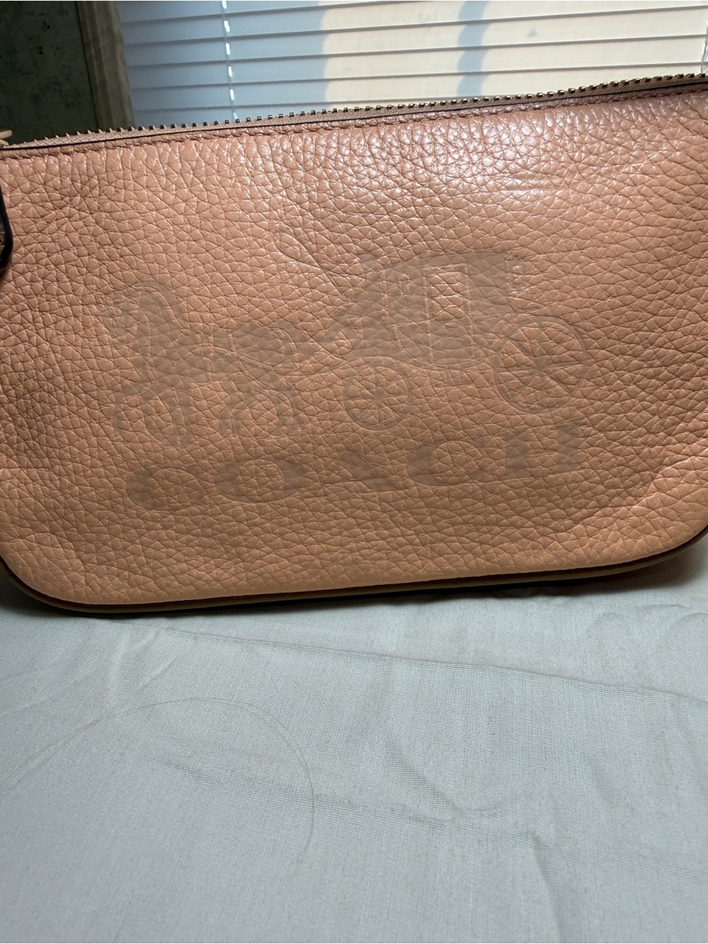 COACH Nolita 19 Pebbled Leather Crossbody in Blush Pink and Rose - Picture 3 of 8
